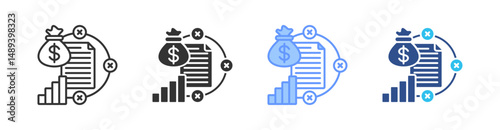 Data Manipulation Multi Style Icon Set Vector 