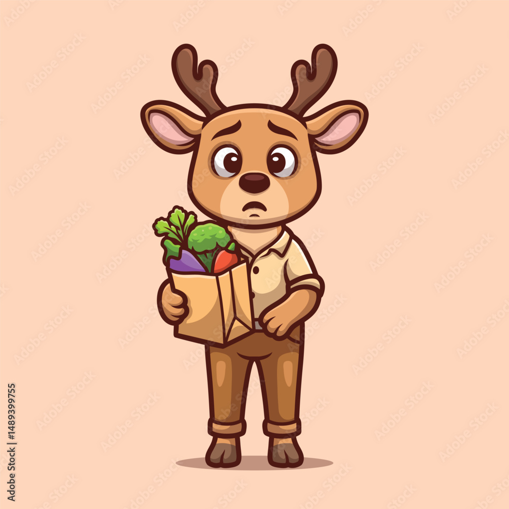 Fototapeta premium Sad Deer Shopping