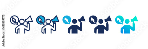 Eco Activist Multi Style Icon Set