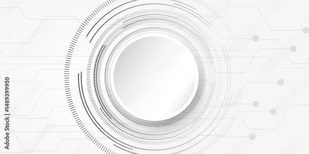 Obraz premium Abstract technological background concept with various technology elements. Vector illustration