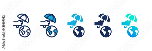 Planet Protection Multi Style Icon Set