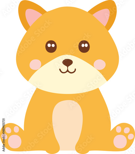 Cute dog animal vector
