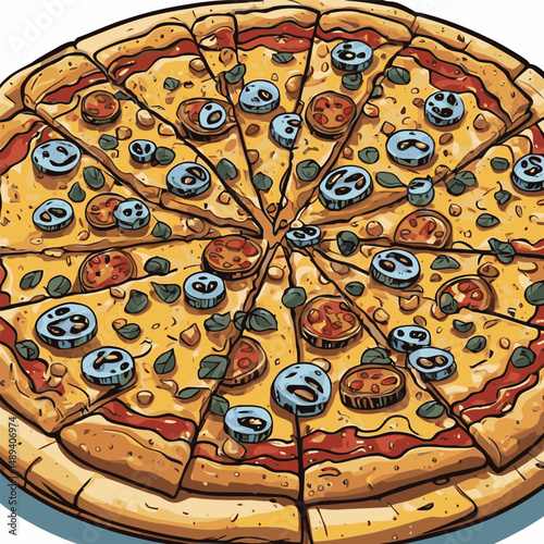 pizza vector for design purposes