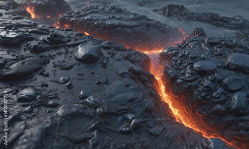 Abstract blue lava stone, swirling ocean-like texture ,  motion,  cool,  illustration