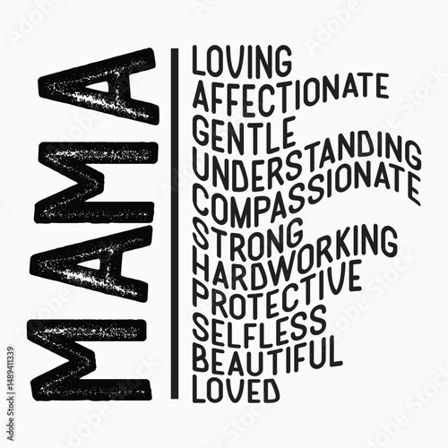Mama Loving Affectionate Gentle Understanding SVG Retro T shirt design sublimation