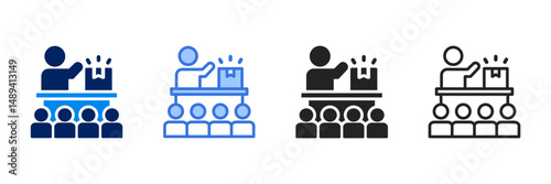 Presentation  Icon Set Different Style Collection 