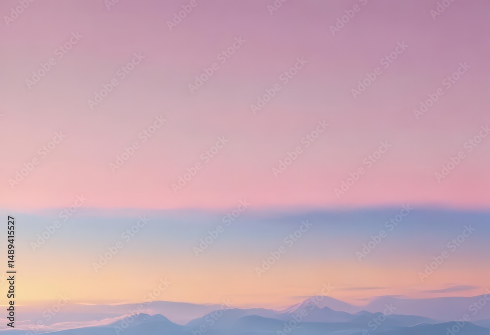 Obraz premium Soft pastel pink, blue, and yellow gradient, fuzzy sunset effect , sunset, ethereal, cloud