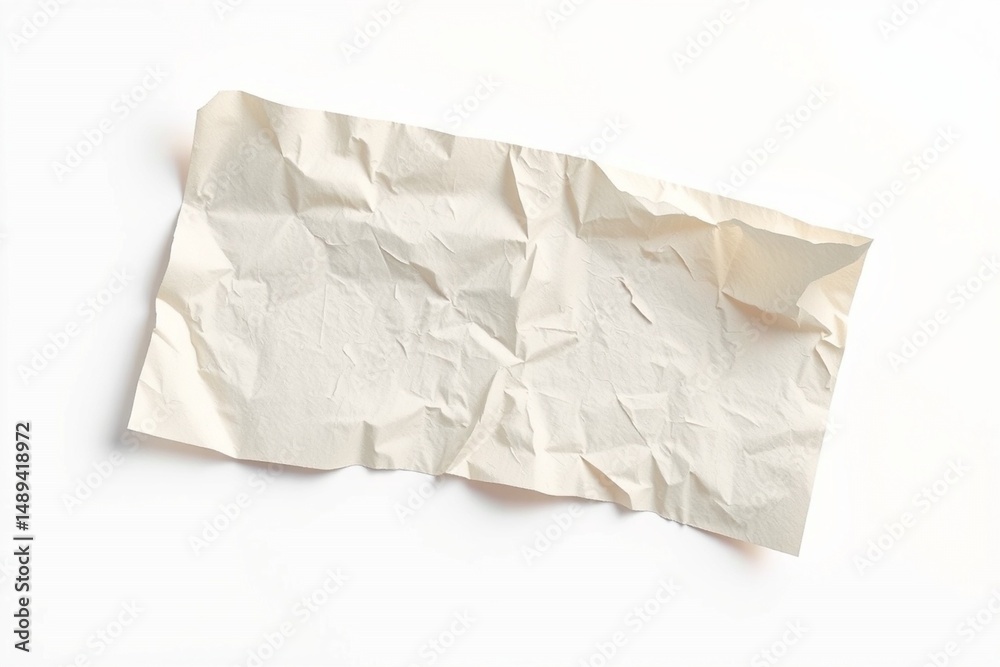 Obraz premium High-Quality torn lined paper note on white background.