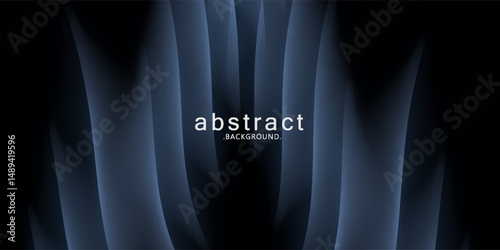 A stunning 3D rendering depicting a dark tunnel formed by overlapping black, navy, and white neon lines, creating an abstract backdrop that draws the viewer into its depths.