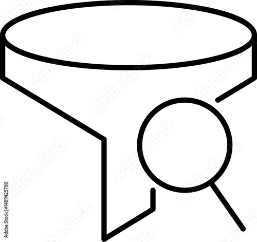 Funnel Isolated Sign for Web Sites, Books, Cards, Apps