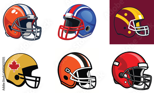 Football Helmet Virus Icon Silhouette, Football Helmet Virus Icon Flat


