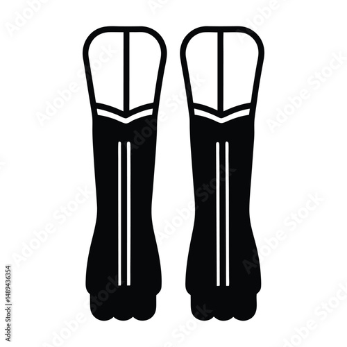  vector illustration of a cricket pads