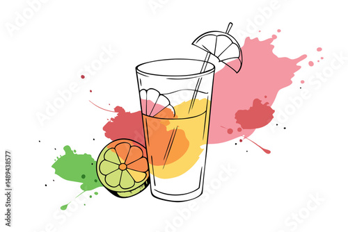 Cool Summer Drink Illustration