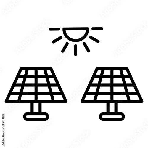 Solar Panel Icon Outline