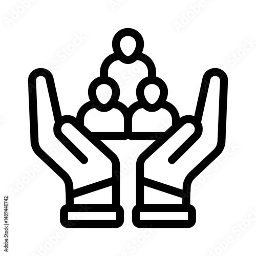 social services line icon