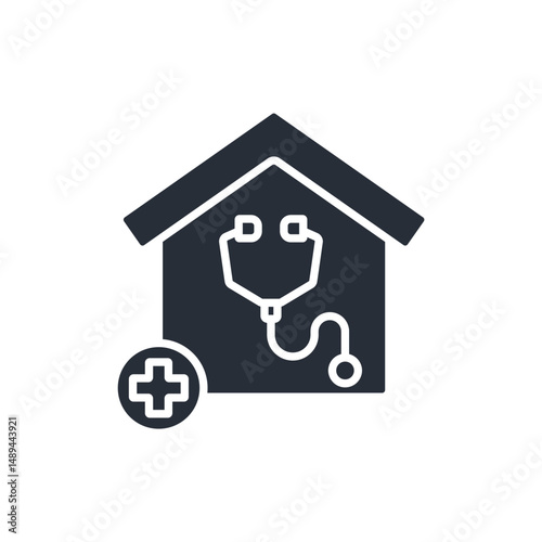 clinic icon. vector.Editable stroke.linear style sign for use web design,logo.Symbol illustration.