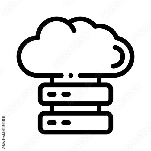 cloud computing line icon