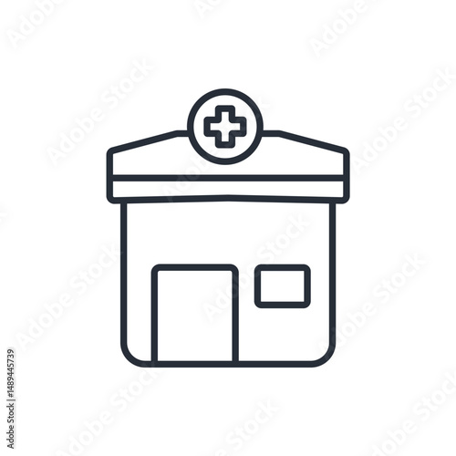 pharmacy icon. vector.Editable stroke.linear style sign for use web design,logo.Symbol illustration.