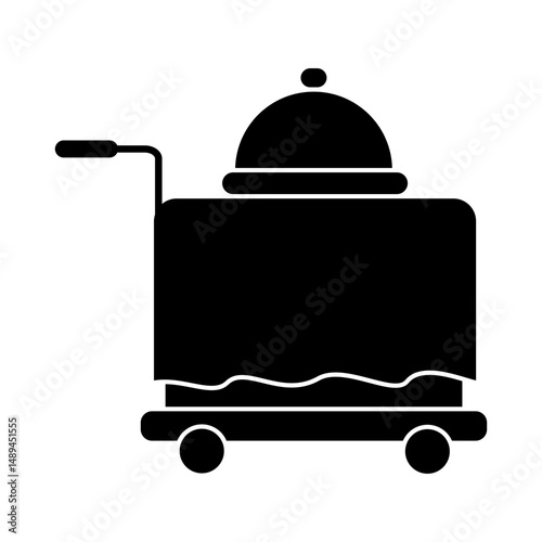 Food Cart Icon Glyph