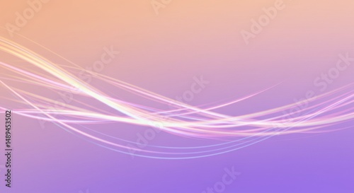 Abstract purple and peach colored flowing lines background