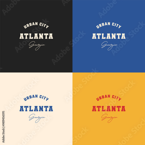 Atlanta Urban City Typography Design