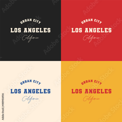 Los Angeles Urban City Typography Design