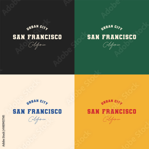 San Francisco Urban City Typography Design