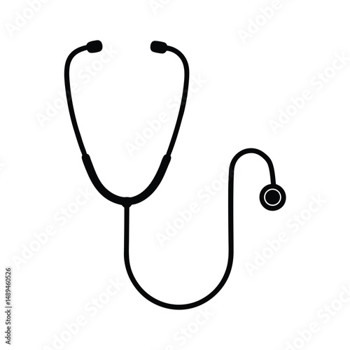stethoscope on white background