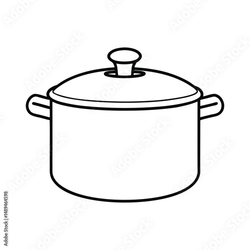 Stainless steel pots and pans with lids for cooking in the kitchen