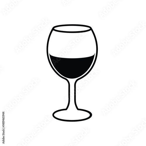 wine glass isolated on white