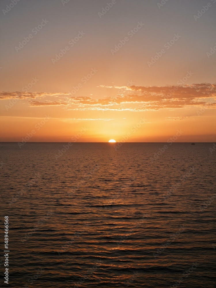 Obraz premium A beautiful sunset over water.