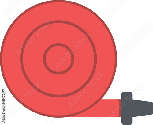 Water Hose Flat Icon