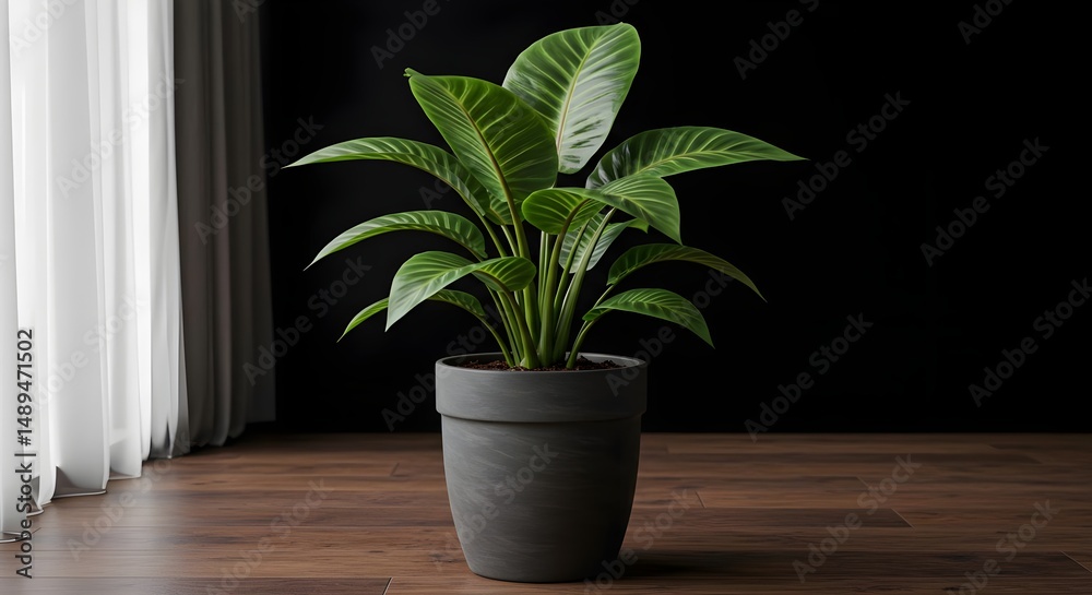 Fototapeta premium High Quality Photorealistic Generative AI Plant in Modern Pot