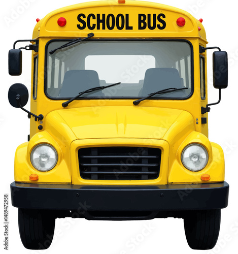 Bright Yellow School Bus Ready for Students