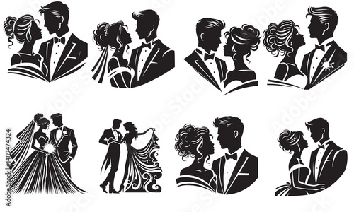 Wedding Day Couple Silhouette