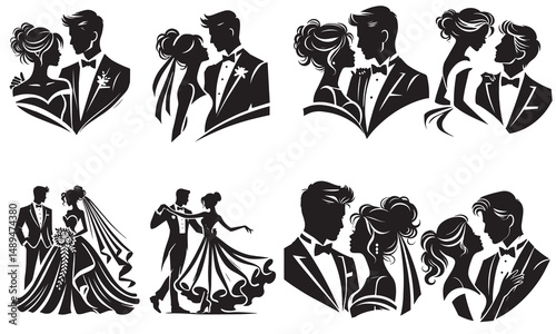Wedding Day Couple Silhouette