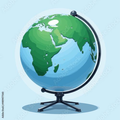 Globe on Stand Showing Africa and Europe