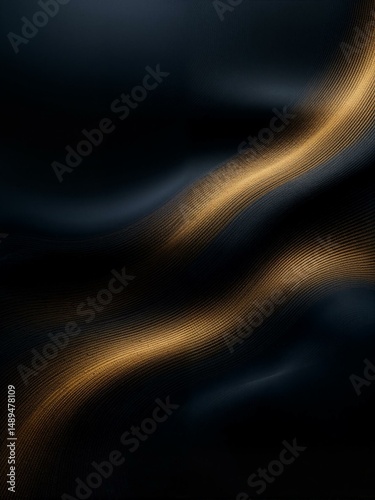 A digital wave with shades of gold and dark blue.