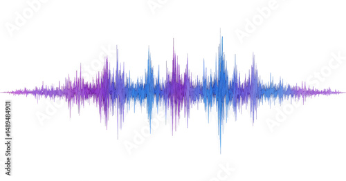 Symphony of Sounds: Purple and Blue Audio Waves