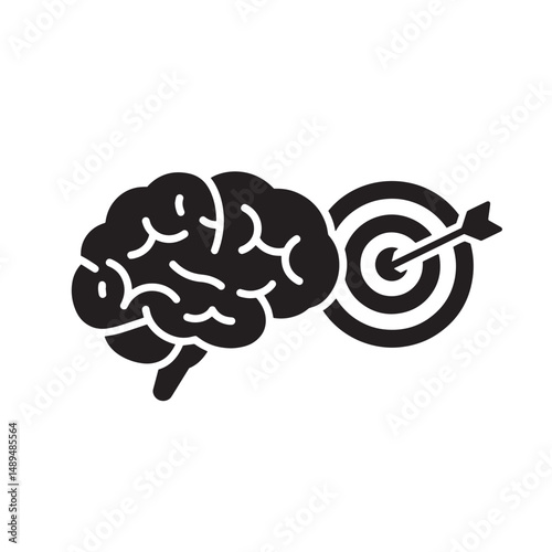 Brain Bullseye Graphic Achieve Focus Brainstorming Target Mind Aim

