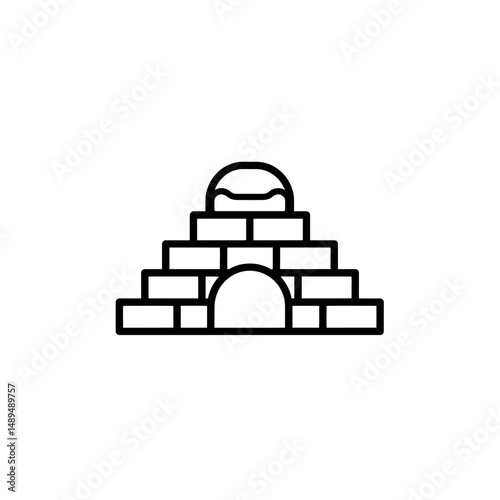 Iconic igloo structure stands boldly outdoors in simple style