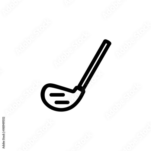 Golf club outline swings in white background illustration simple