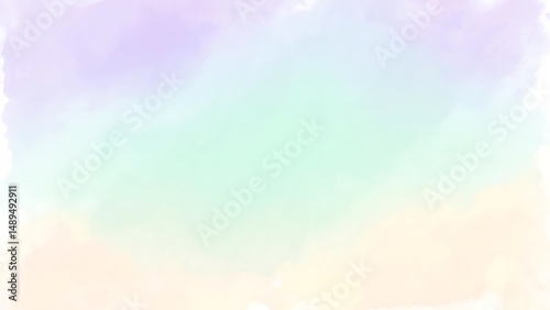 Dreamlike Pastel Watercolor Wash Background Perfect for Airy Designs and Artistic Projects Featuring Soft Hues and a Delicate Texture