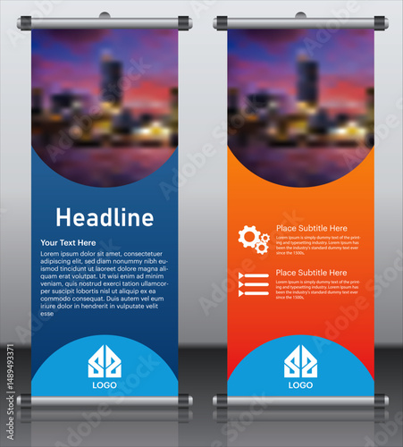 Business Marketing rollup banner design, corporate Business rollup banner Template Design. Digital Marketing Agency rollup banner design.	