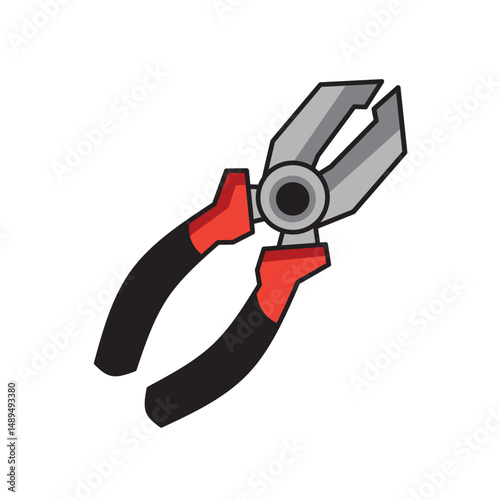 Pliers tool icon. Flat illustration of pliers tool vector icon for web design, isolated work tool, repair concept

