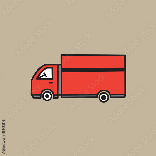 Truck icon. Vector illustration. Vector graphic.

