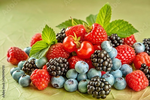 Wallpaper Mural Fresh Berries Raspberries, Blueberries, Blackberries & More Torontodigital.ca