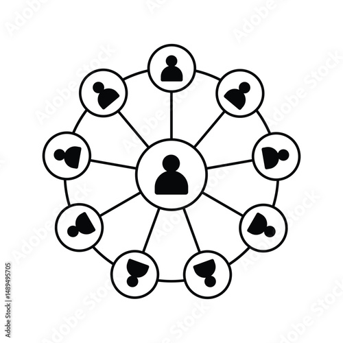 Central Hub for Network Connection, Teamwork, Collaboration and Global