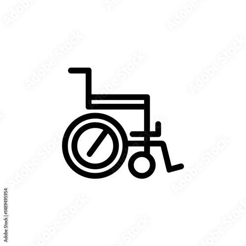 Wheelchair icon rolls assistance healthcare accessibility mobility device