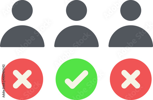 Recruitment Decision Flat Icon